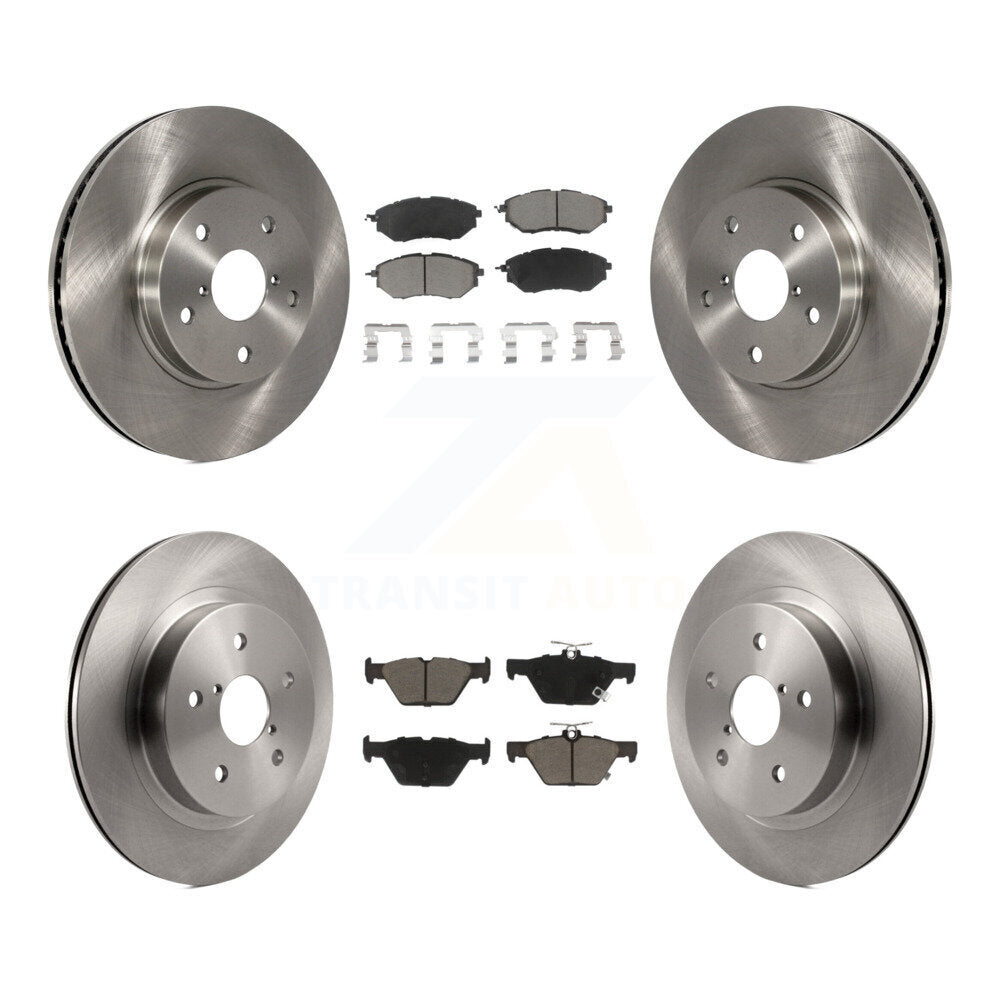 Disc Brake Rotors And Ceramic Pads Front Rear Kit For 2015 Subaru Legacy 2.5L