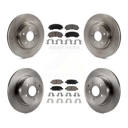 Disc Brake Rotors And Ceramic Pads Front Rear Kit For 2016-2017 INFINITI QX50