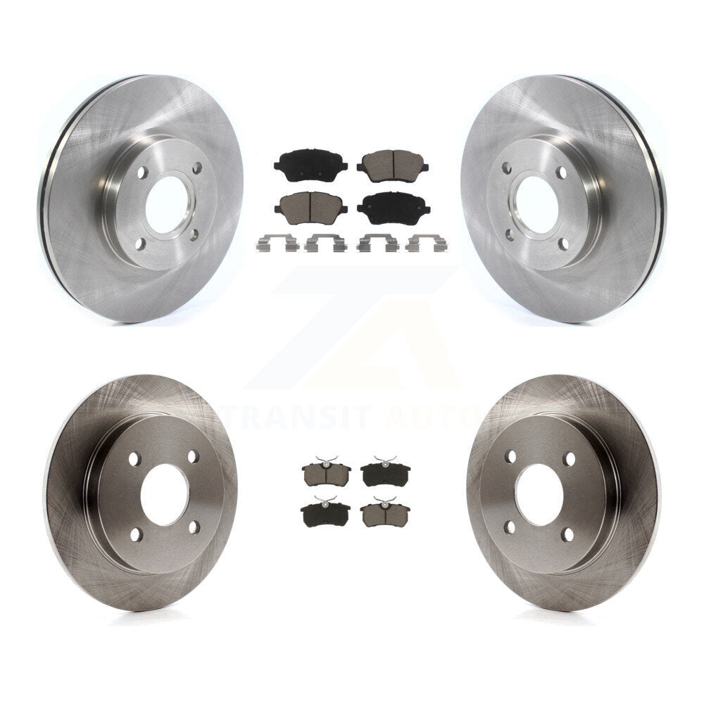 Disc Brake Rotors And Ceramic Pads Front Rear Kit For 2014-2019 Ford Fiesta ST