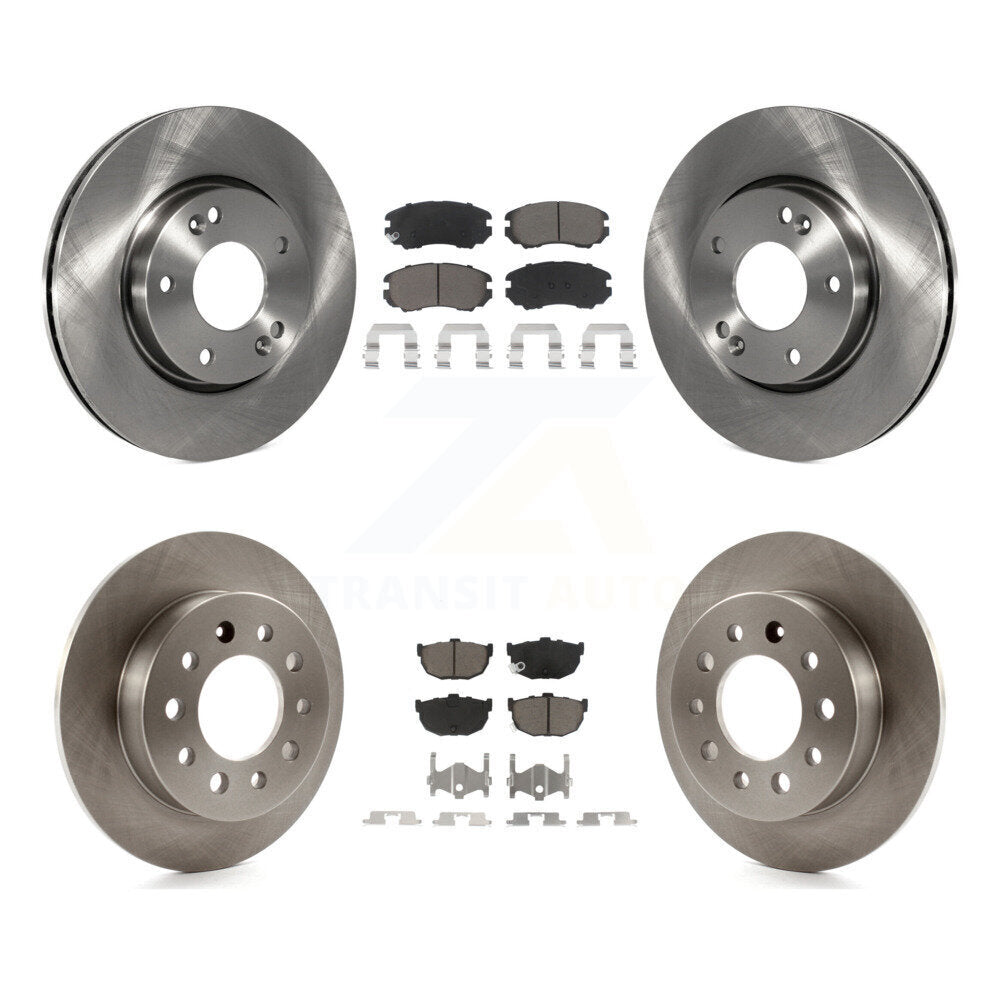 Disc Brake Rotors And Ceramic Pads Front Rear Kit For Hyundai Tiburon