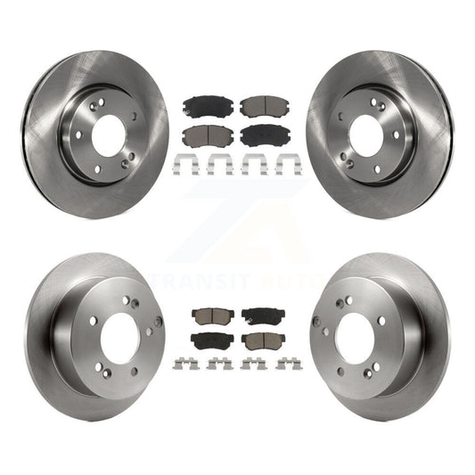 Brake Rotors & Ceramic Pad Front Rear Kit For Hyundai Tucson Kia Sportage Sonata