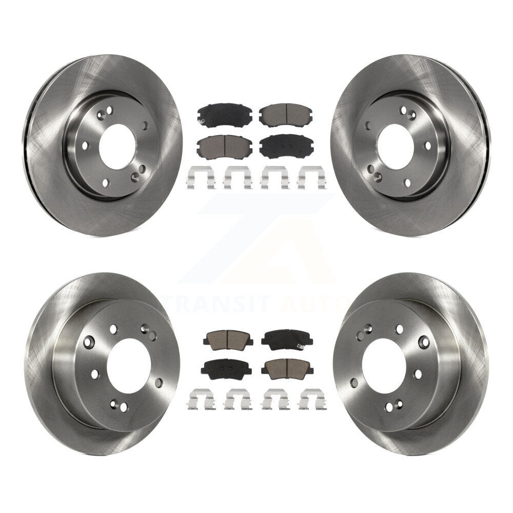 Disc Brake Rotors And Ceramic Pads Front Rear Kit For 2012-2013 Kia Soul