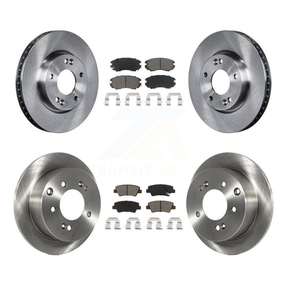 Disc Brake Rotors And Ceramic Pads Front Rear Kit For 2010-2011 Kia Soul 2.0L