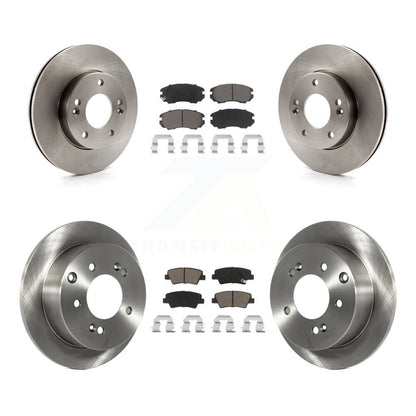 Disc Brake Rotors And Ceramic Pads Front Rear Kit For 2010-2011 Kia Soul 1.6L