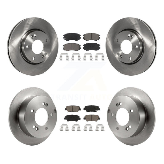 Disc Brake Rotors And Ceramic Pads Front Rear Kit For Hyundai Sonata 2.4L