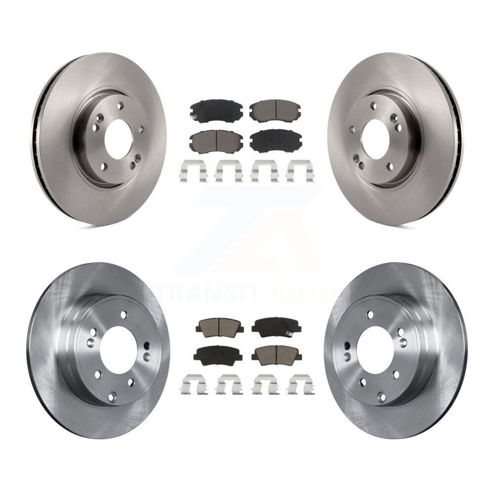 Disc Brake Rotors And Ceramic Pads Front Rear Kit For Hyundai Sonata 3.3L