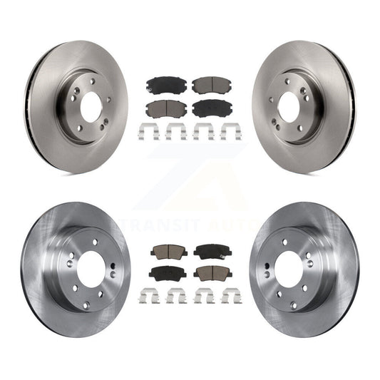 Disc Brake Rotors And Ceramic Pads Front Rear Kit For Hyundai Sonata 3.3L