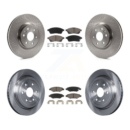 Disc Brake Rotors And Ceramic Pads Front Rear Kit For Cadillac SRX Saab 9-4X