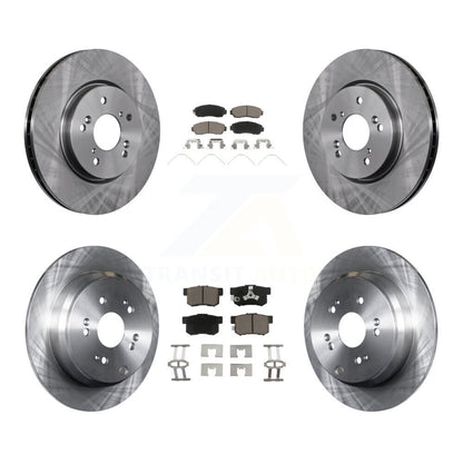 Disc Brake Rotors And Ceramic Pads Front Rear Kit For 2012-2016 Honda CR-V AWD