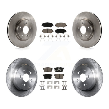 Disc Brake Rotors And Ceramic Pads Front Rear Kit For 2012-2016 Honda CR-V FWD