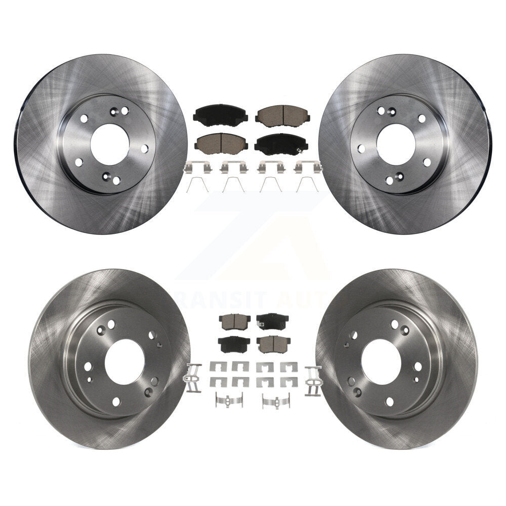 Disc Brake Rotors And Ceramic Pads Front Rear Kit For Honda Civic Acura ILX