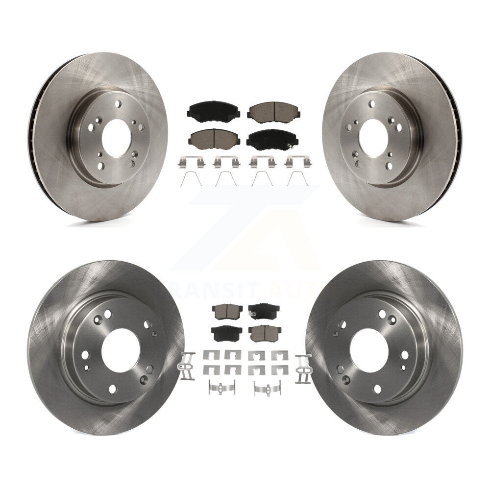 Disc Brake Rotors And Ceramic Pads Front Rear Kit For Honda Civic