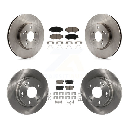 Disc Brake Rotors And Ceramic Pads Front Rear Kit For Honda Civic