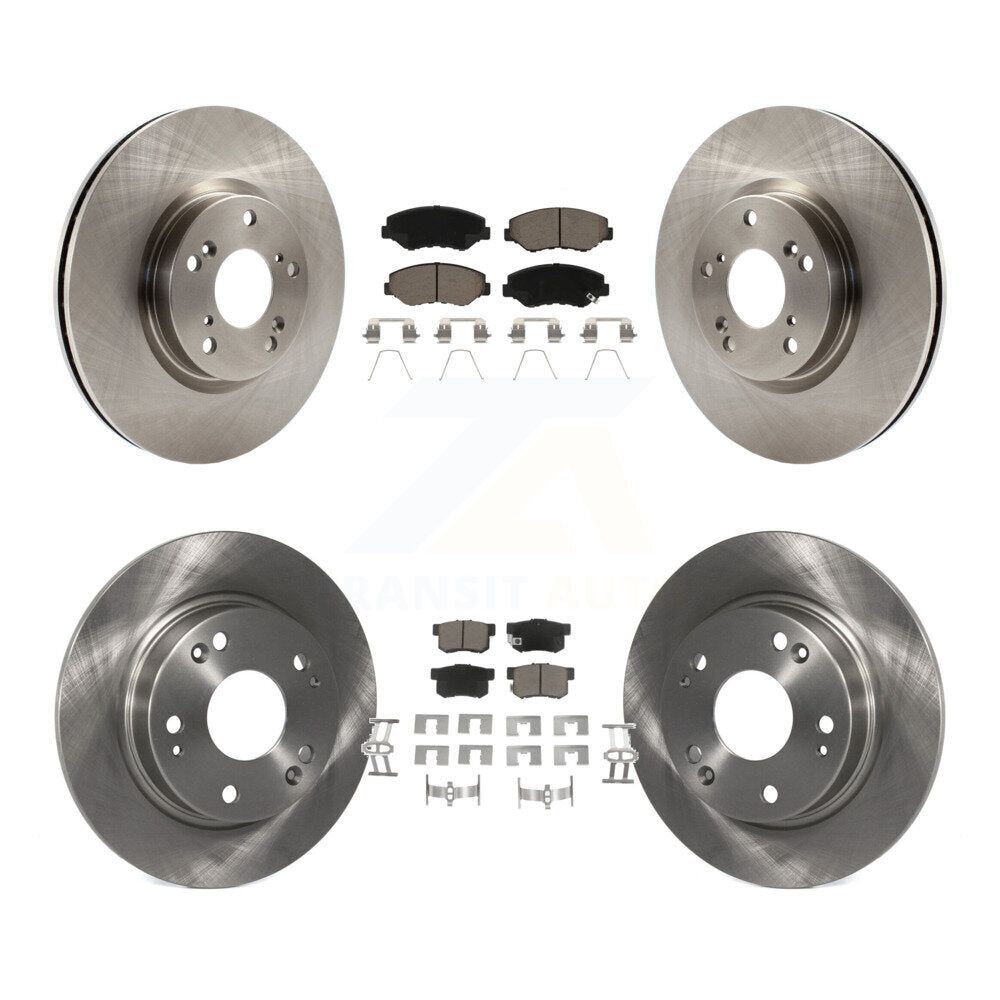 Disc Brake Rotors And Ceramic Pads Front Rear Kit For Honda Civic Acura ILX