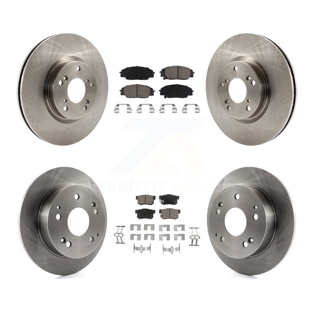 Disc Brake Rotors And Ceramic Pads Front Rear Kit For 2002-2006 Acura RSX Type-S