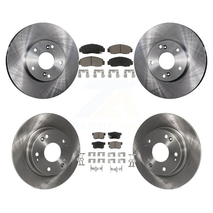 Disc Brake Rotors And Ceramic Pads Front Rear Kit For Acura CSX