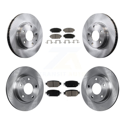 Disc Brake Rotors And Ceramic Pads Front Rear Kit For 2019-2022 Mazda CX-3 FWD