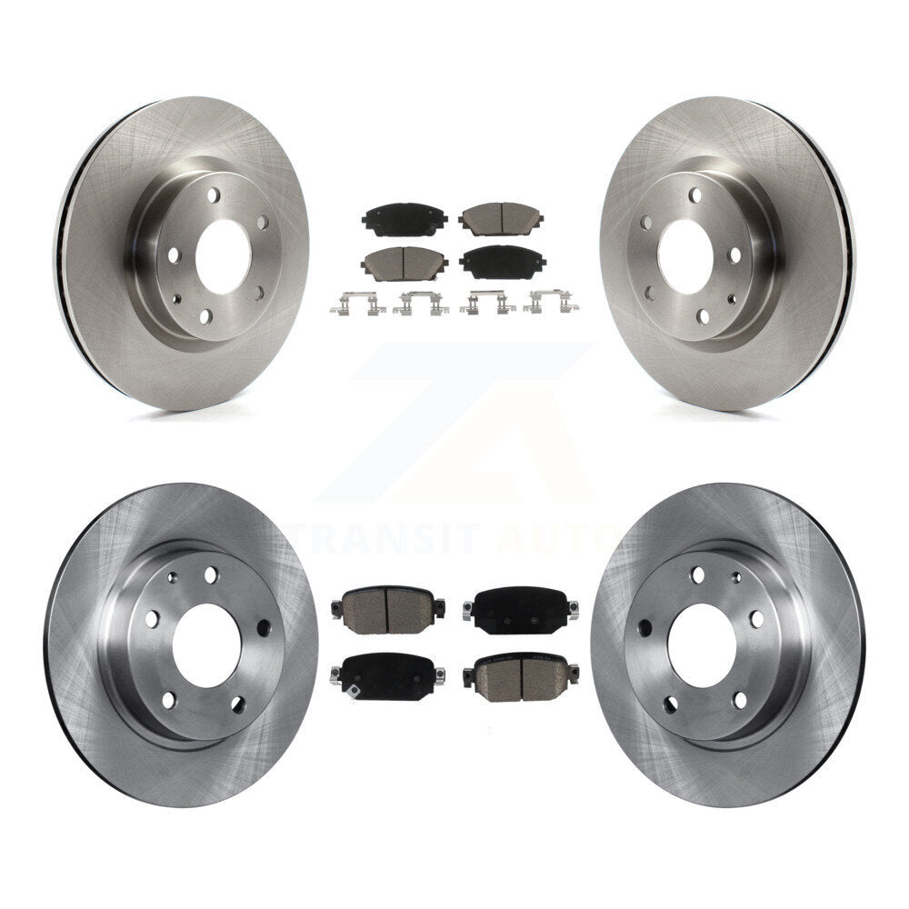 Disc Brake Rotors And Ceramic Pads Front Rear Kit For 2019-2022 Mazda CX-3 AWD