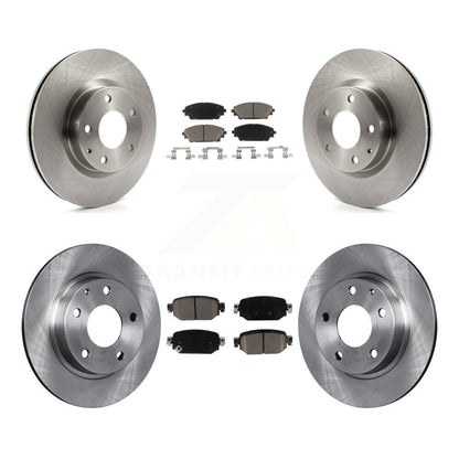 Disc Brake Rotors And Ceramic Pads Front Rear Kit For 2019-2022 Mazda CX-3 AWD