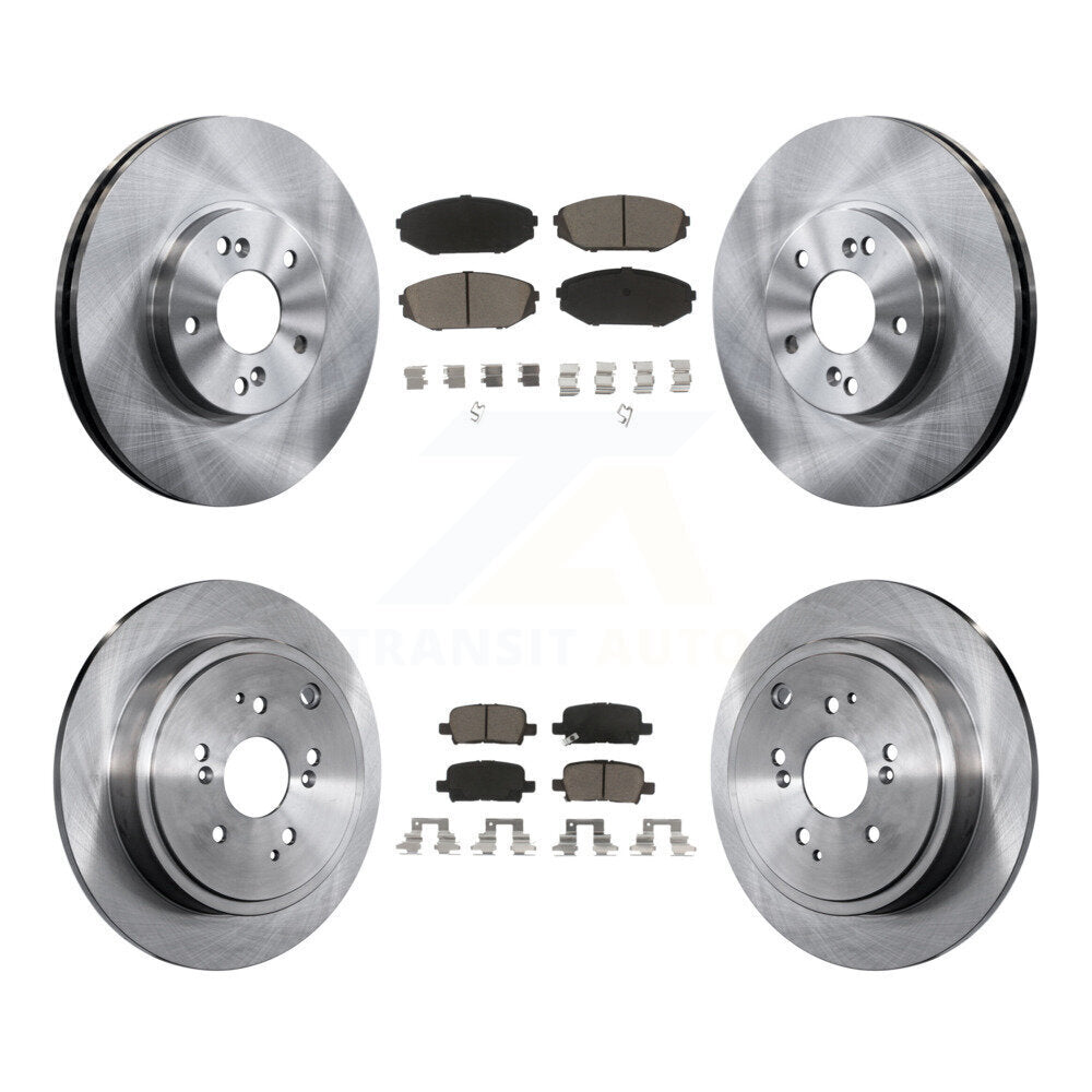Disc Brake Rotors And Ceramic Pads Front Rear Kit For 2001-2002 Acura MDX