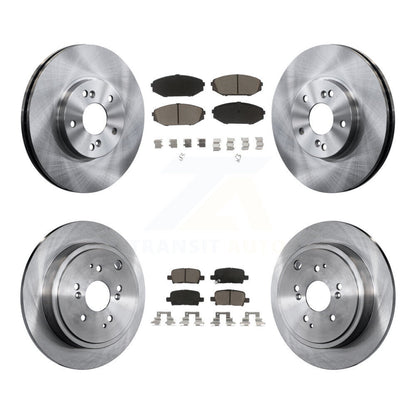 Disc Brake Rotors And Ceramic Pads Front Rear Kit For 2001-2002 Acura MDX