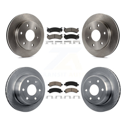 Brake Rotor Ceramic Pad Front Rear Kit For Chevrolet Avalanche 1500 GMC Yukon XL