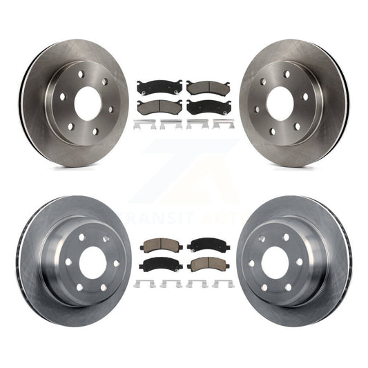 Brake Rotor Ceramic Pad Front Rear Kit For Chevrolet Avalanche 1500 GMC Yukon XL