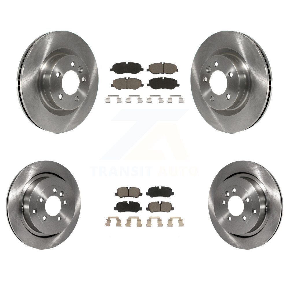 Disc Brake Rotors And Ceramic Pads Front Rear Kit For Land Rover LR3 Range Sport