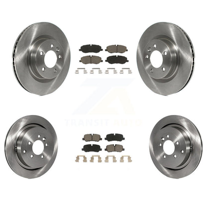 Disc Brake Rotors And Ceramic Pads Front Rear Kit For Land Rover LR3 Range Sport