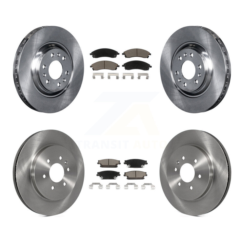 Disc Brake Rotors And Ceramic Pads Front Rear Kit For Cadillac SRX