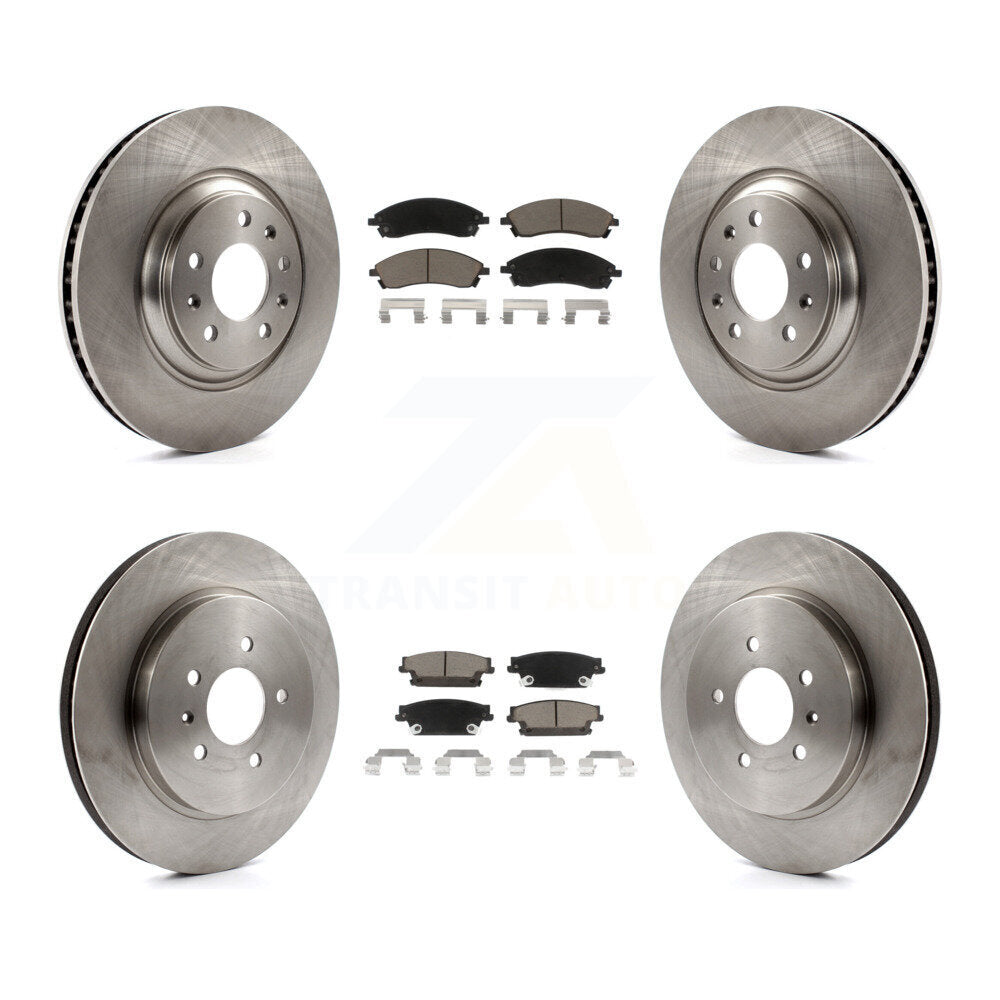 Disc Brake Rotors And Ceramic Pad Front Rear Kit For 2006-2007 Cadillac CTS Base