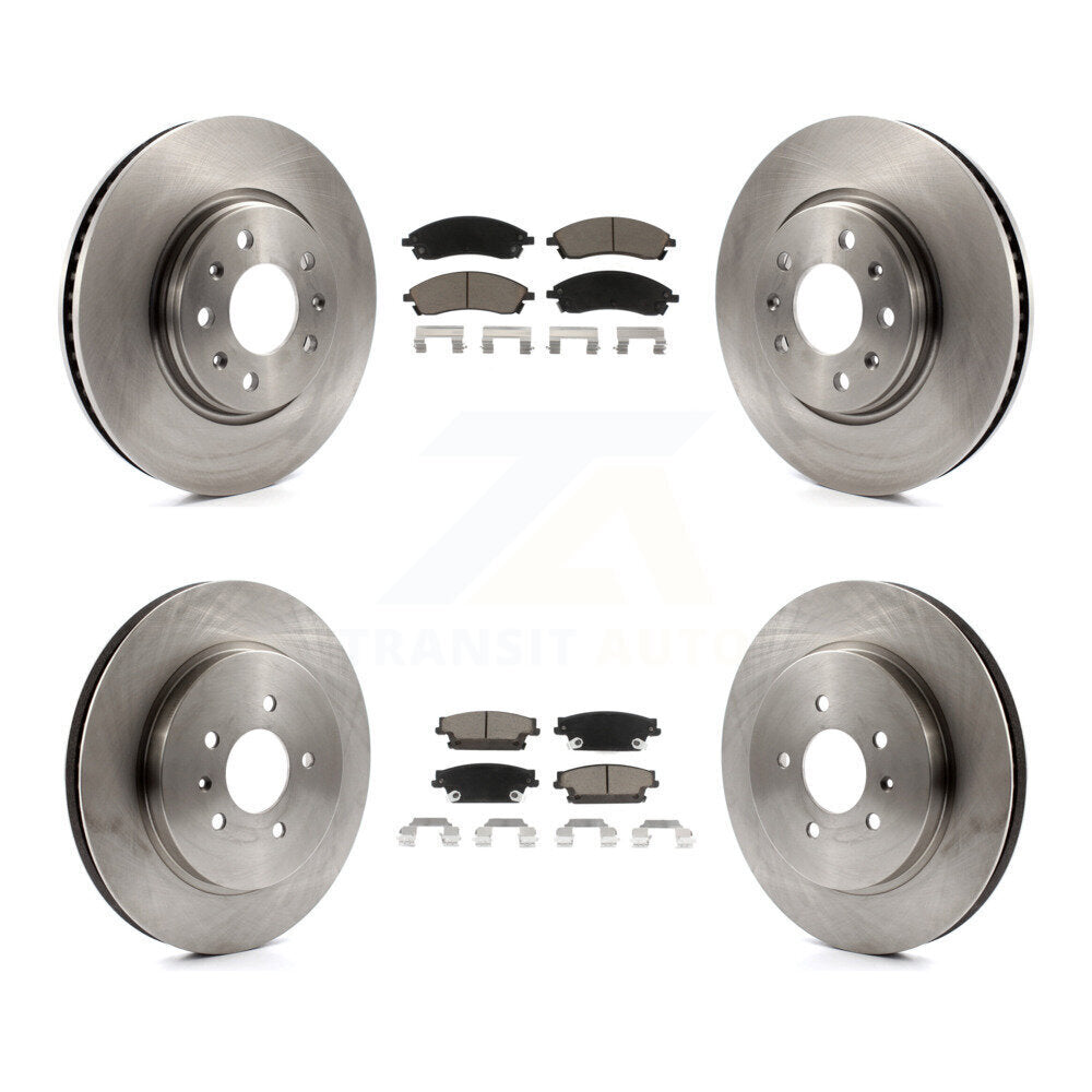 Disc Brake Rotors And Ceramic Pad Front Rear Kit For 2006-2007 Cadillac CTS Base