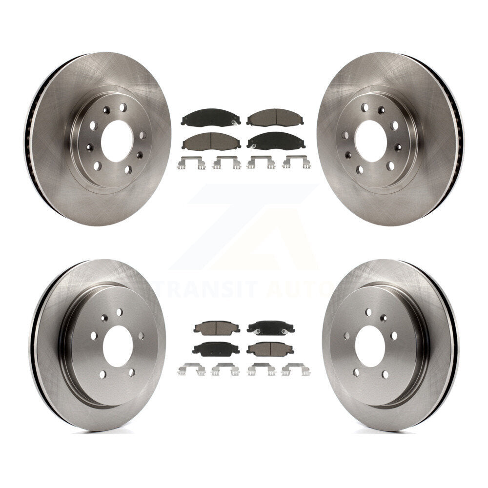 Brake Rotor Ceramic Pad Front Rear Kit For Cadillac CTS With Standard Suspension