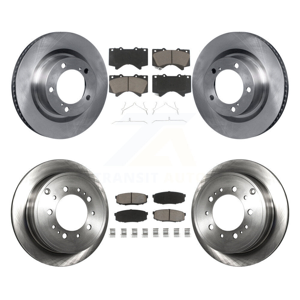 Brake Rotor And Ceramic Pad Front Rear Kit For Toyota Tundra Sequoia Lexus LX570