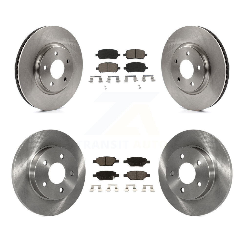 Brake Rotor Ceramic Pad Front Rear Kit For 2010 Pontiac G5 With Disc Brakes
