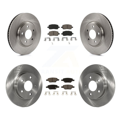 Brake Rotor Ceramic Pad Front Rear Kit For 2010 Pontiac G5 With Disc Brakes