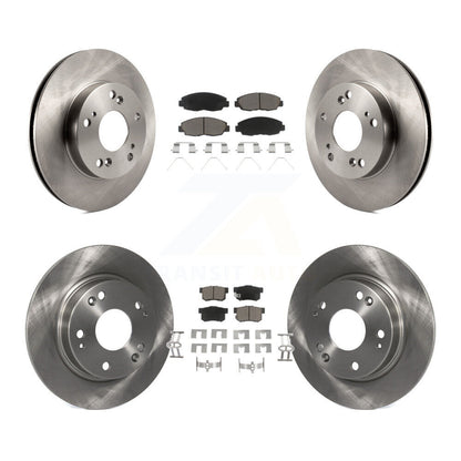 Disc Brake Rotors And Ceramic Pads Front Rear Kit For Honda Civic