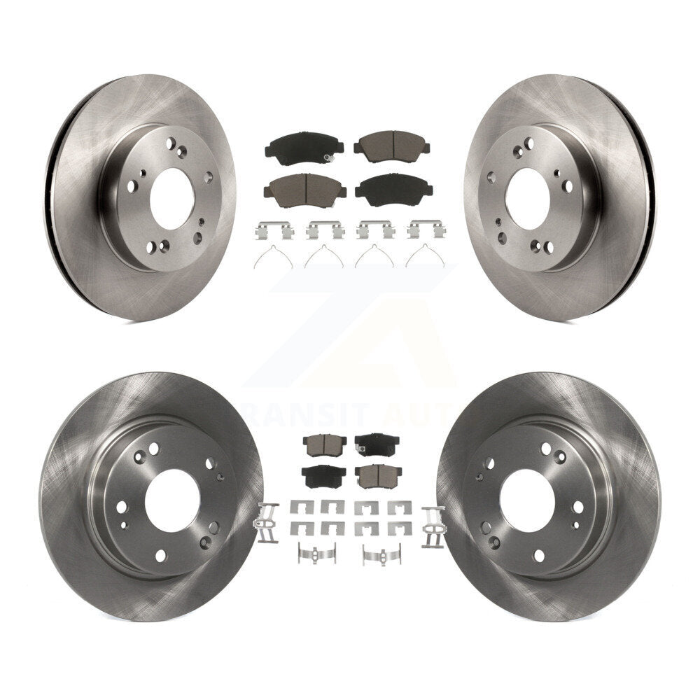 Disc Brake Rotors And Ceramic Pads Front Rear Kit For 2013-2015 Acura ILX 1.5L