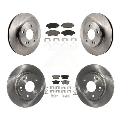 Disc Brake Rotors And Ceramic Pads Front Rear Kit For 2013-2015 Acura ILX 1.5L