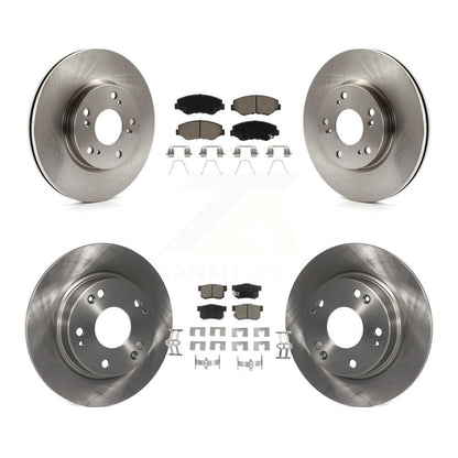 Disc Brake Rotors And Ceramic Pads Front Rear Kit For 2013 Acura ILX 2.0L