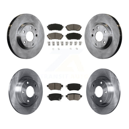 Disc Brake Rotors And Ceramic Pads Front Rear Kit For 2016-2018 Mazda 6