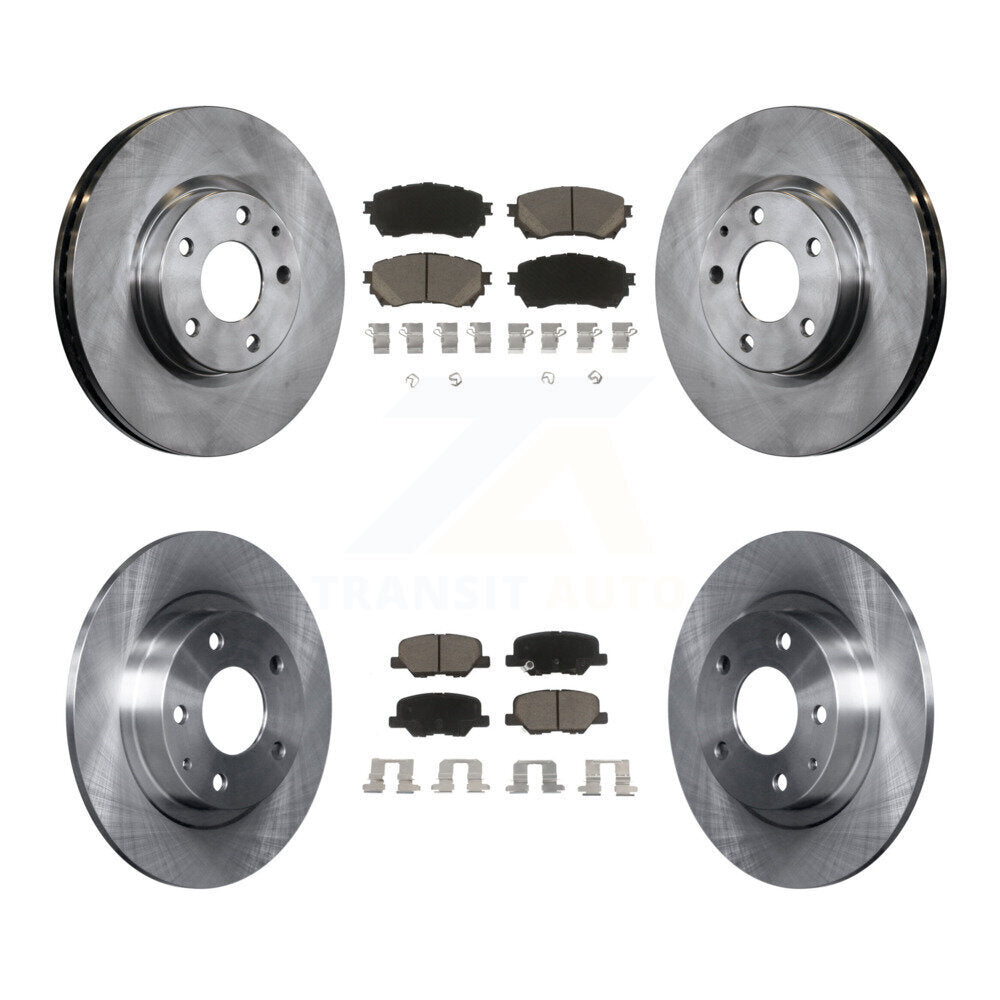 Disc Brake Rotors And Ceramic Pads Front Rear Kit For Mazda 6