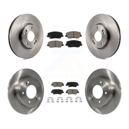 Disc Brake Rotor Ceramic Pad Front Rear Kit For 2017 Kia Forte Koup Turbocharged