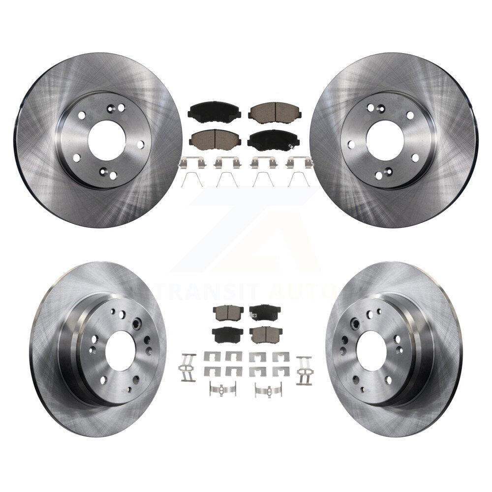 Disc Brake Rotors And Ceramic Pads Front Rear Kit For 2003-2011 Honda Element