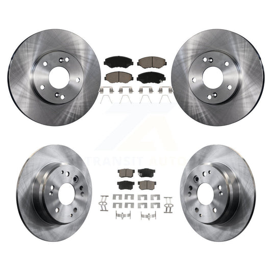 Disc Brake Rotors And Ceramic Pads Front Rear Kit For 2003-2011 Honda Element