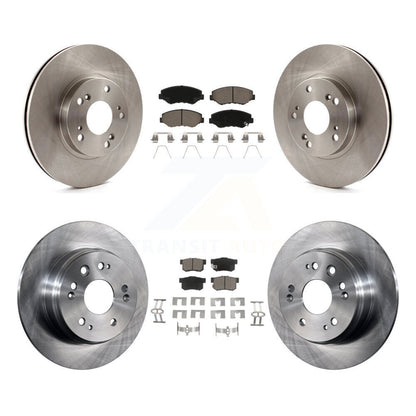 Disc Brake Rotors And Ceramic Pads Front Rear Kit For 2002-2004 Honda CR-V