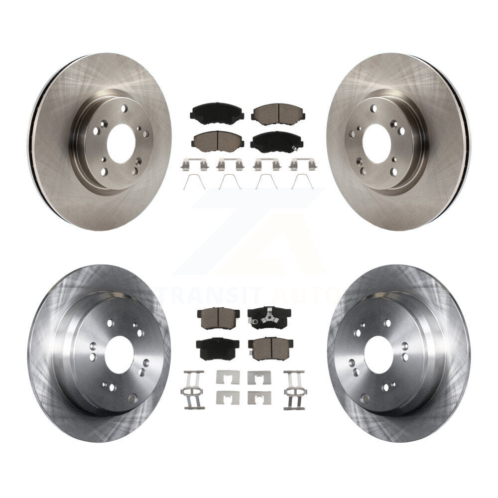 Disc Brake Rotors And Ceramic Pads Front Rear Kit For 2005-2006 Honda CR-V
