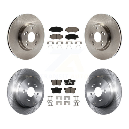 Disc Brake Rotors And Ceramic Pads Front Rear Kit For 2005-2006 Honda CR-V