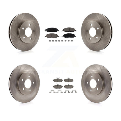 Disc Brake Rotors And Ceramic Pad Front Rear Kit For 2005-2010 Ford Mustang Base