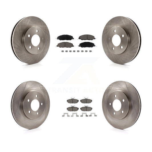 Disc Brake Rotors And Ceramic Pad Front Rear Kit For 2005-2010 Ford Mustang Base